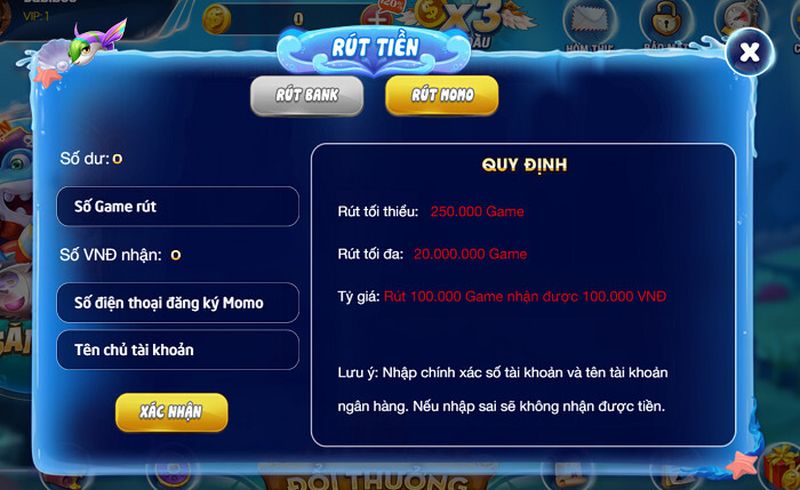 Có vô vàn phương thức rút tiền tại cổng game